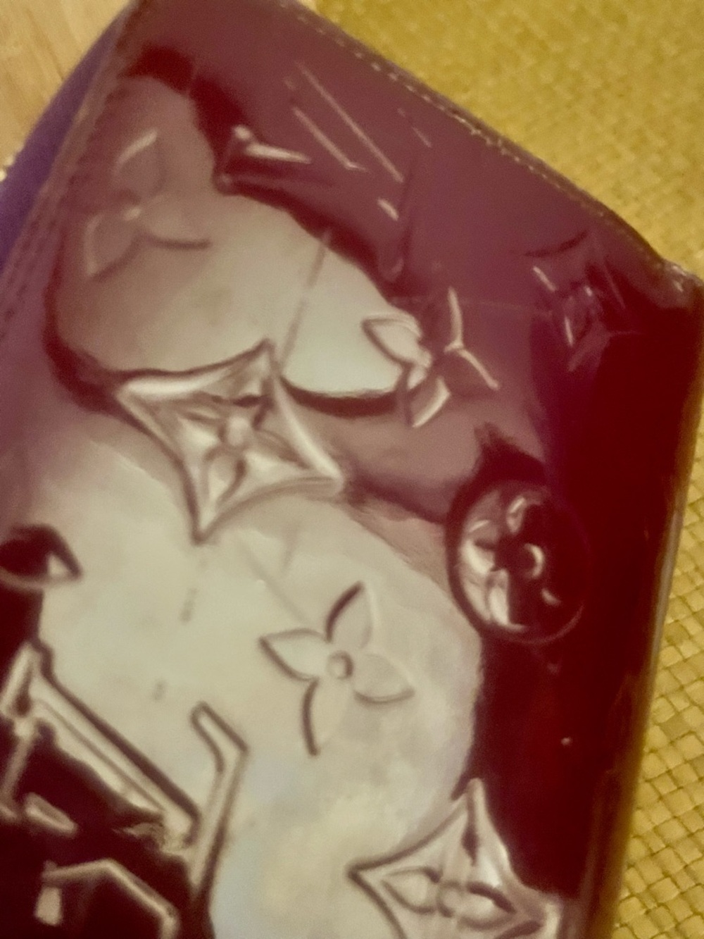 Pre-owned LV Amarante Monogram Vernis Zippy Wallet Purple Patent Leather - Picture 5 of 16